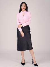 ASYMMETRIC HIGH NECK TOP