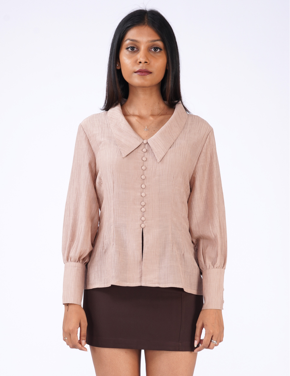 THE POWER COLLARED TOP