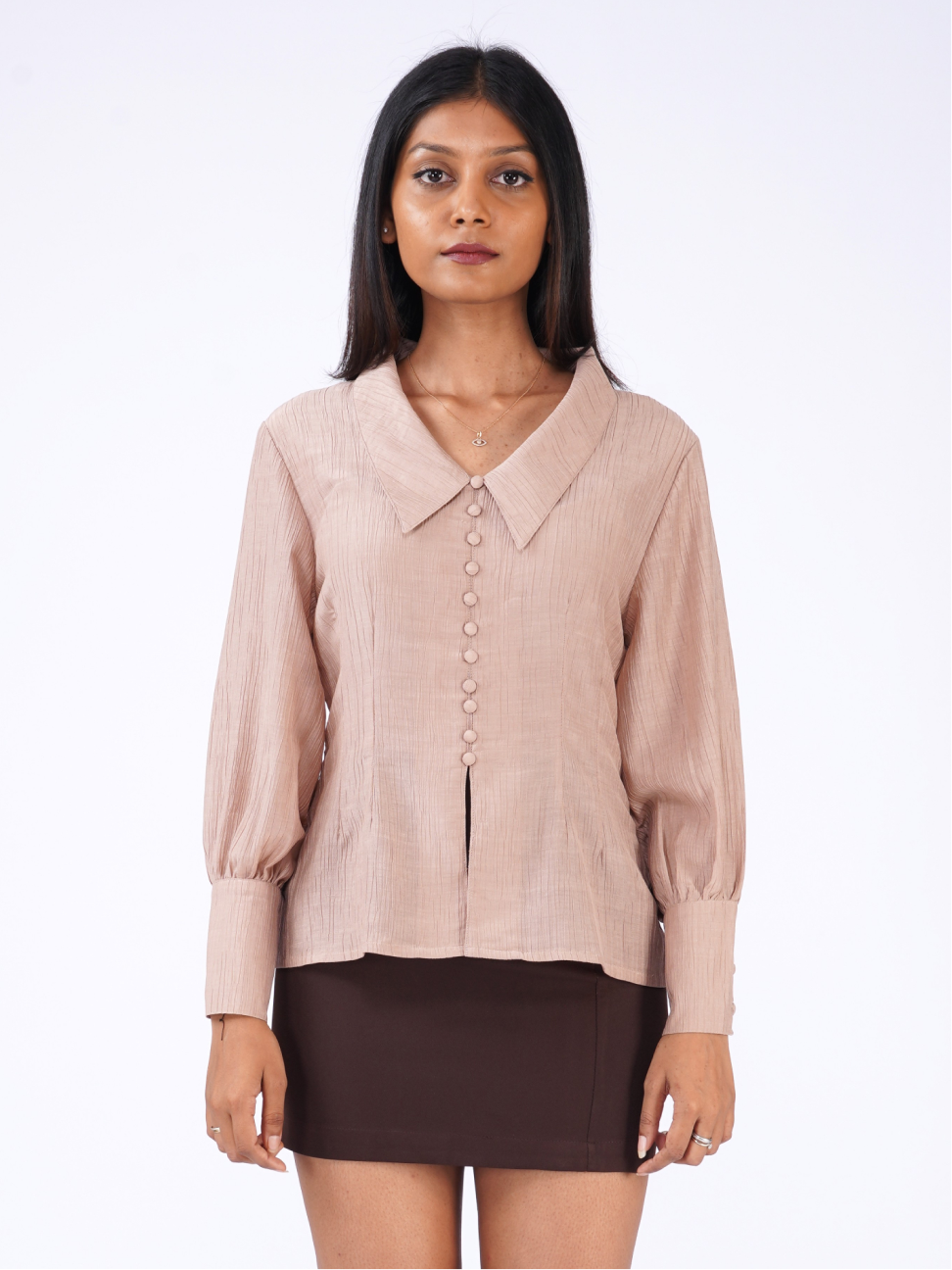 THE POWER COLLARED TOP