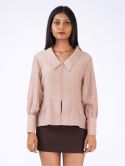 THE POWER COLLARED TOP