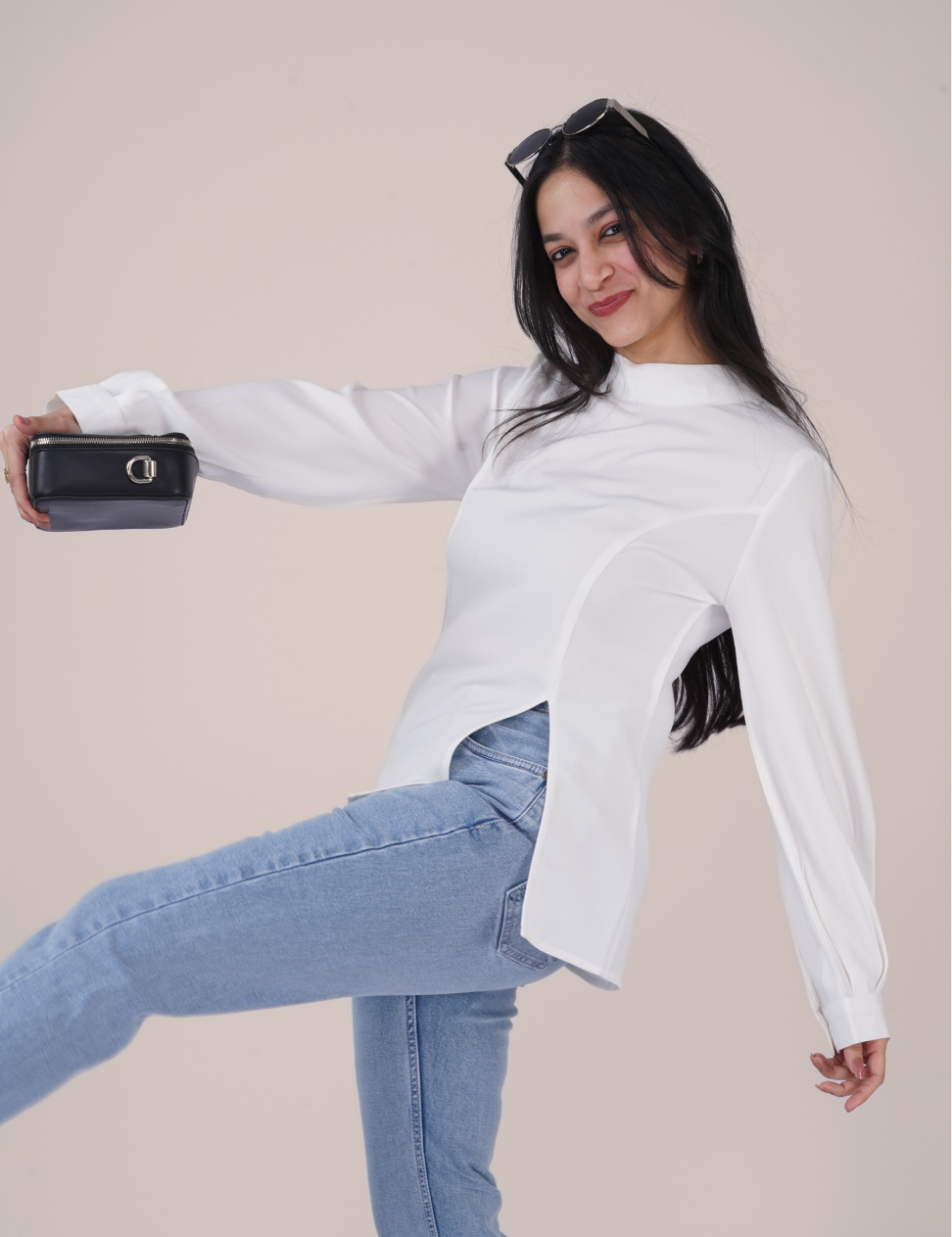 THE GRACE SLIT TOP