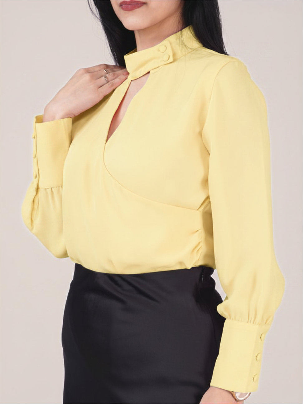 ASYMMETRIC HIGH NECK TOP