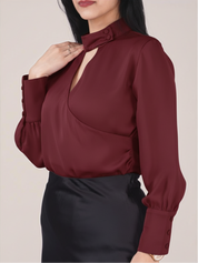 ASYMMETRIC HIGH NECK TOP