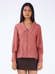 THE POWER COLLARED TOP