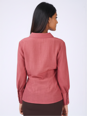 THE POWER COLLARED TOP