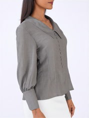 THE POWER COLLARED TOP