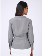 THE POWER COLLARED TOP
