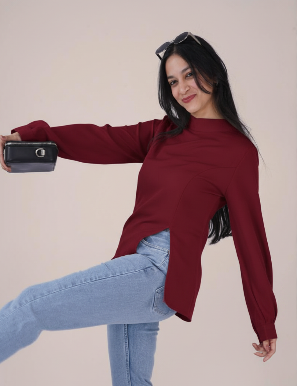 THE GRACE SLIT TOP