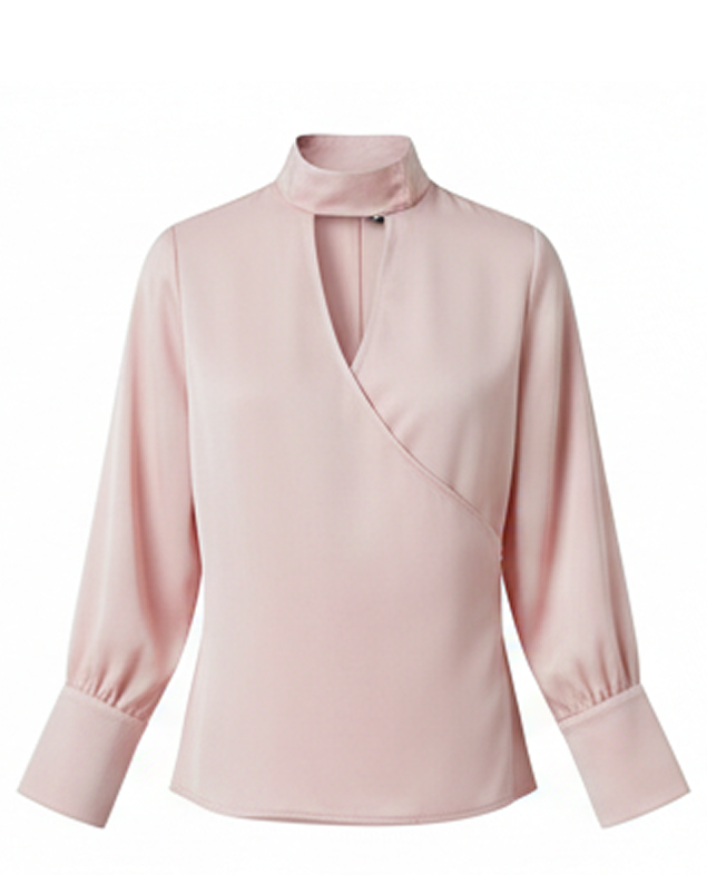 asymmetric high neck top