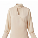 asymmetric high neck top