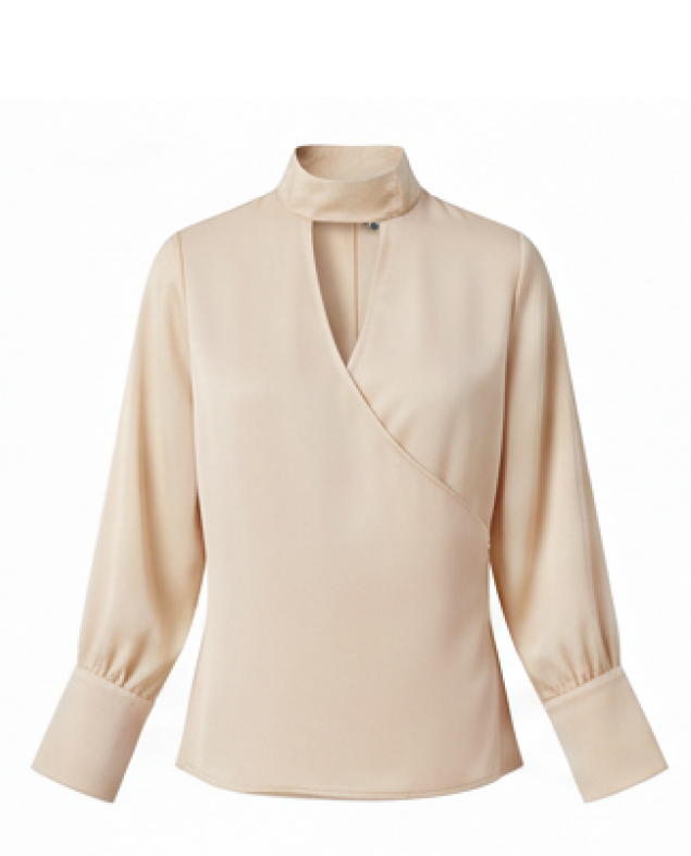 asymmetric high neck top